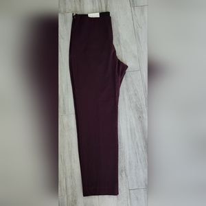 A New Day Size 14 Skinny Ankle High Rise Fitted pants NWT Wine colored